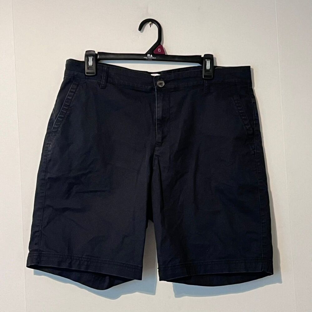 Gap Womens Shorts Size 12 9" Charcoal Black Cotton Blend Twill 32" Waist